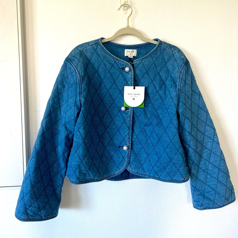 Target Kate Spade quilted jacket denim size medium